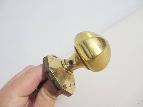 Vintage brass centre door knob - centre,