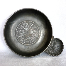 Vintage Pewter Porringer Wine