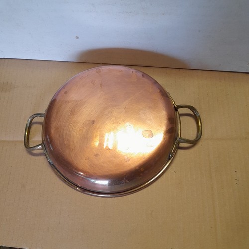 Copper flat pan - gratin, dish