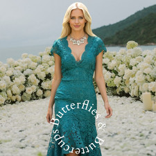 Kaleidoscope Teal Lace Dress