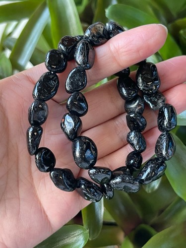 Black tourmaline nugget - tourmaline,
