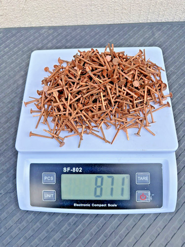 Vintage copper nails square - vintage,