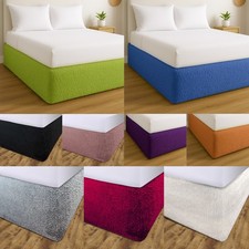 Teddy Fleece Bed Valance Elasticated Divan Skirt Single Double King Super King