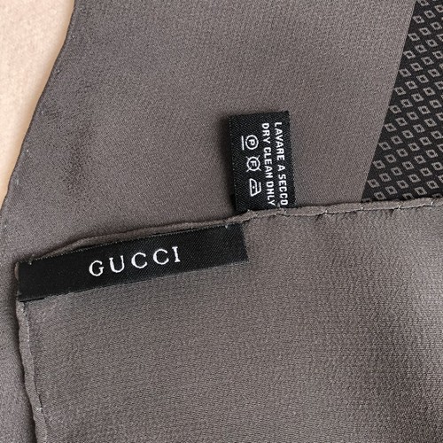 Vintage gucci silk scarf dark - gucci,