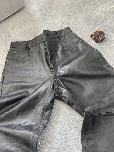 Men leather jeans - 5, pocket