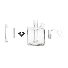 6 in 1 14mm Female Mega Cube Square Glass Water tool pipe glass bubbler bong