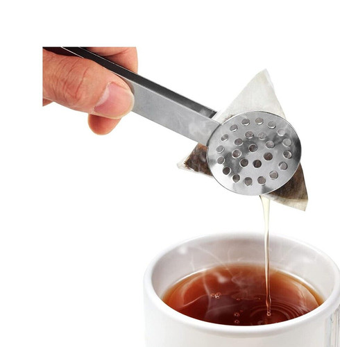 Stainless steel tea tongs - steel,