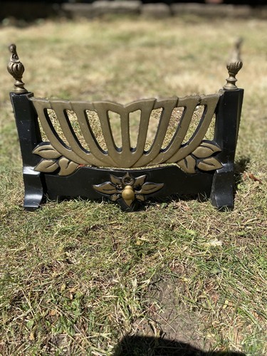 Fire place brass fret - fire,