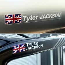 Bike Name Frame Stickers Decal Cycle Cycling Road Helmet Personalised & Any Flag