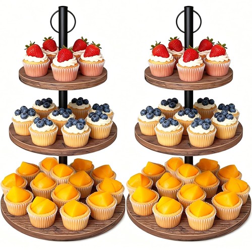 Rustic wood pack tier - rustic, 3