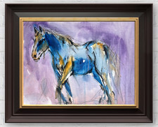 Blue Horse Painting Original