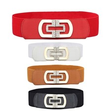 Women Ladies Wide Fashion Belt Women Black Cinch Waist Belt Elastic Stretch Gift