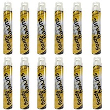 12 WHITE SURVEY LINE MARKING PAINTMARKER AEROSOL SPRAY CAR PARK FIELD ROAD PITCH