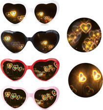 4 Pieces Heart Glasses Effect