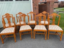 8 Yew dining chairs - Great