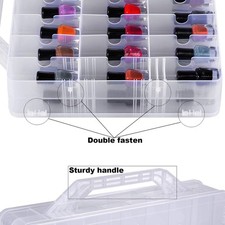 Transparent Nail Polish Storage Case Home Salon Nail Polish Organizer for