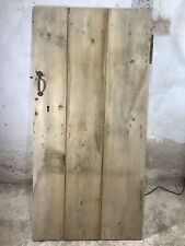 32"X 63 7/8" Very Old Internal Stripped Pine 3 Plank Ledge Door Reclamation