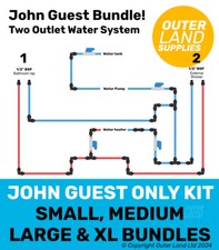 John Guest Campervan Water System Kit Bundle 2 Outlets 12mm Fittings Caravan