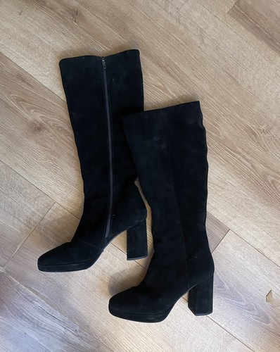 Vintage topshop black suede - black,