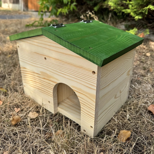 Premium wooden hedgehog house - wooden,