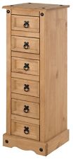 Corona 6 Drawer Narrow Chest Bedside Table Cabinet by Mercers Furniture®