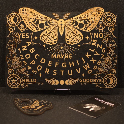Wooden ouija board - ouija, —