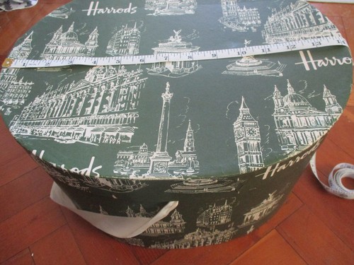 Vintage hat box harrods 1950s - hat,