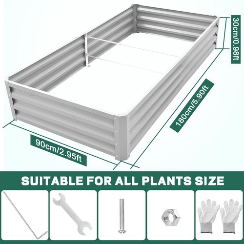 Galvanised steel raised garden - steel,