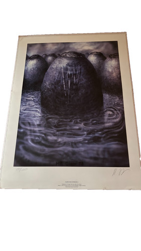 Giger signed alien egg - hr,