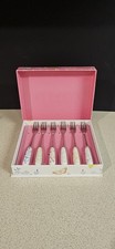 Vintage Set of 6 Portmeirion 'Dawn Chorus' Pastry Forks In Original Box
