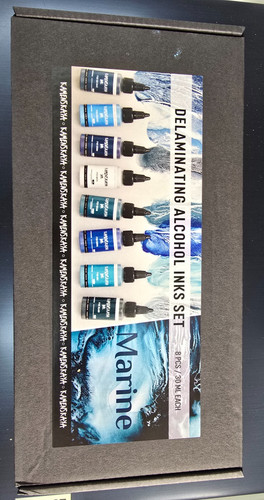 Delaminating alcohol inks set - delaminating,