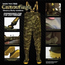Vass Vass-Tex 785 Series Camo Chest Wader - Studded | All Sizes Available