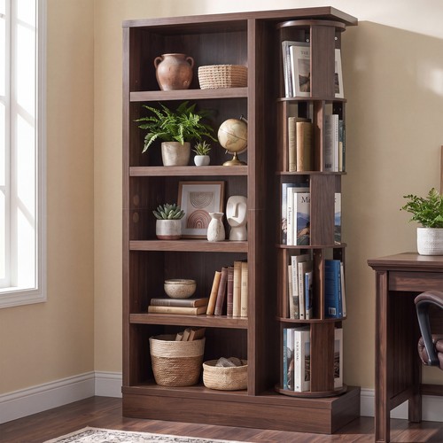 Rotating bookshelf 360 - 70", ,360