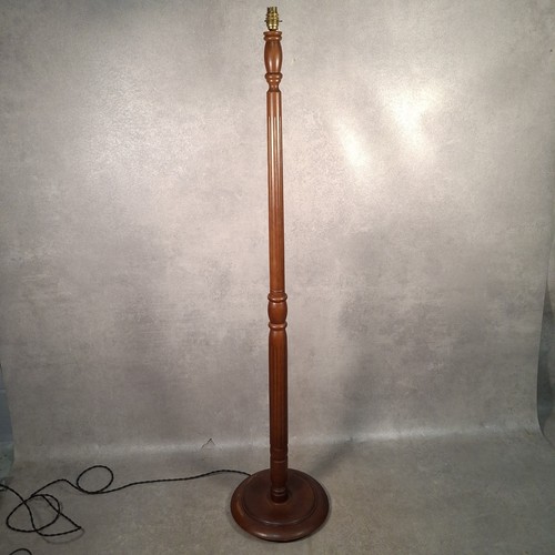 Vintage wooden standard - vintage, lamp