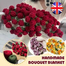Crochet Flowers Rose Bouquet Blanket “DIY”Soft And Lightweight Rose Flower UK