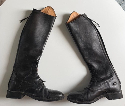 Leather riding boots - leather,