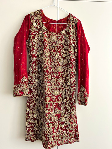 Women red embroidered - red, heavy