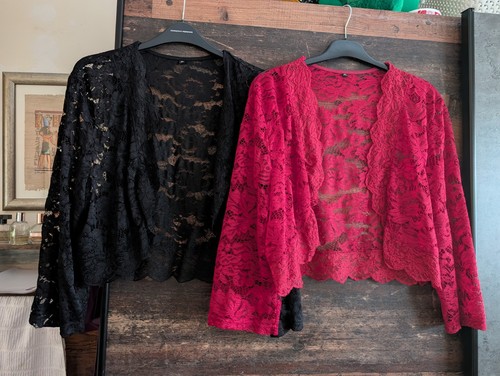 Pair lace boleros - pair, of
