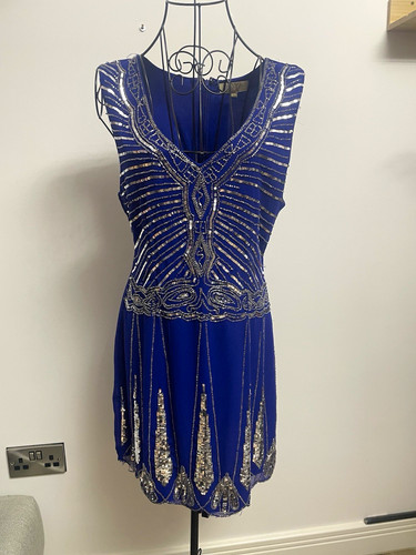 Maya deluxe blue sequin - maya, beaded