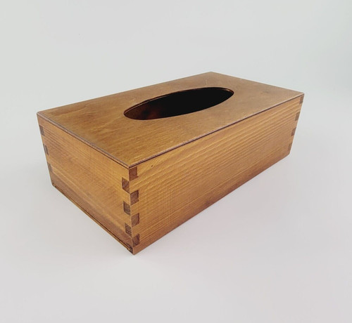 Wooden tissue box whit - box, a
