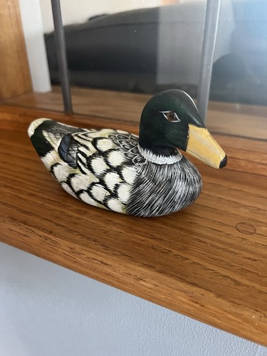 Vintage wooden mallard - wooden, 6"