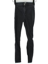 Topshop Women's Jeans W 26 in Black Cotton with Elastane, Polyester Skinny