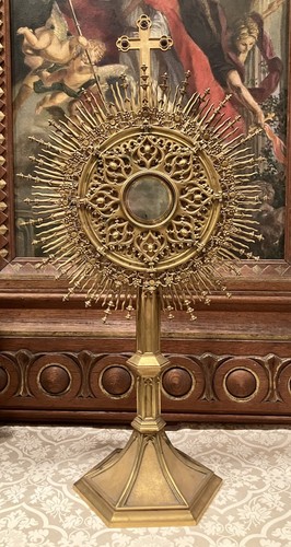 Antique gothic monstrance - monstrance, w