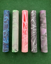 ACRYLIC PEN BLANKS X 5  18mm x 125mm  NO 7 FREE SECOND CLASS POSTAGE