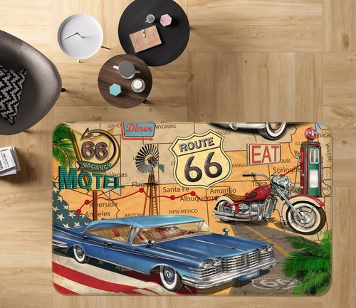 Blue car motorcycle - 3d,