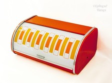 Orange Roll Top Bread Bin