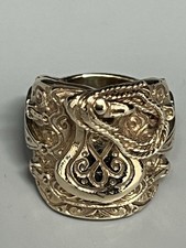 9ct GOLD GENTS SADDLE RING