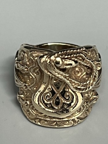 9ct gold gents - 9ct, saddle