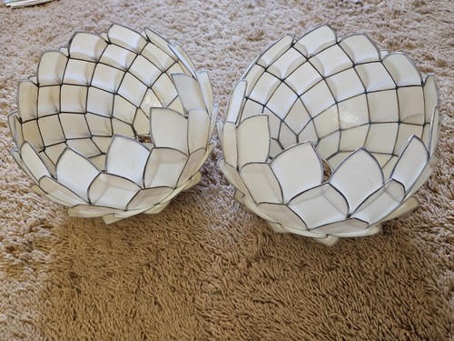 Pair vintage capiz - vintage,
