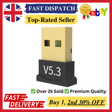 USB Bluetooth Dongle 5.3 Adapter PC Laptop Wireless Speakers For Windows 10 11